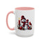 Christmas Mug - Burgundy Snowman Family