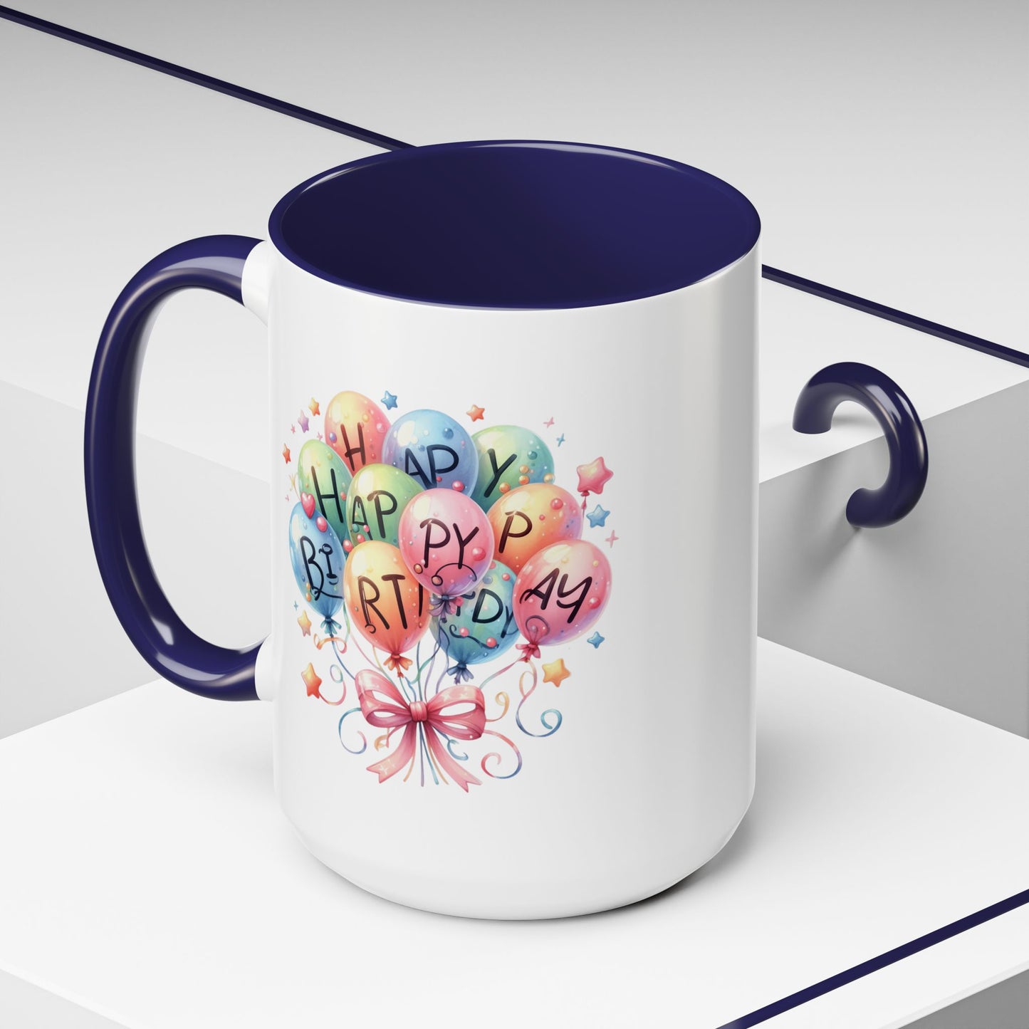 Birthday Mug - Happy Birthday Balloons