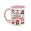 Christmas Mug - Merry Christmas Red & Green Text Santa Cute Animals