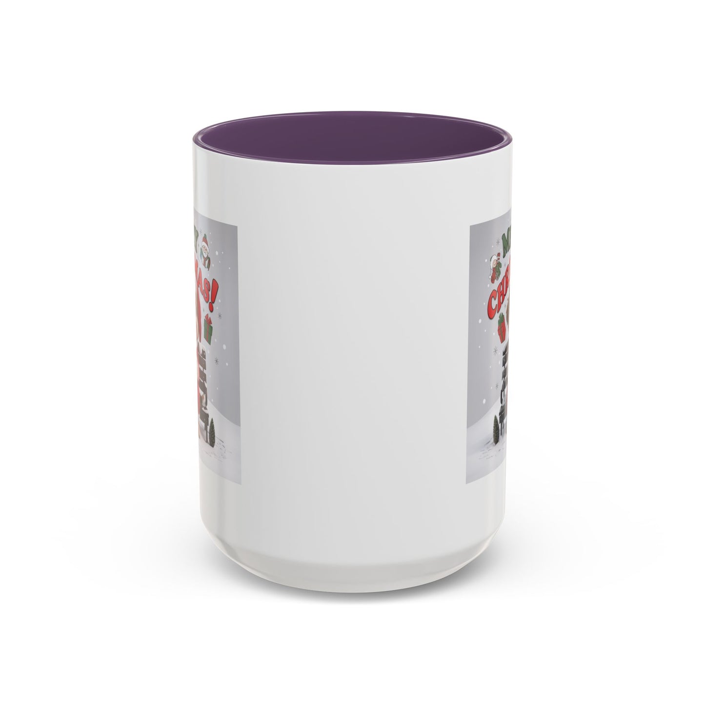 Christmas Mug - Merry Christmas Red Text Puppy Red Top