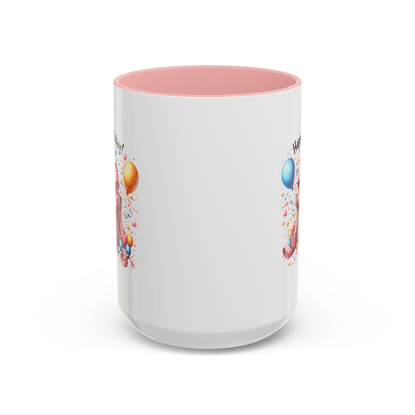 Birthday Mug - Happy Birthday Pink Ribbon Present