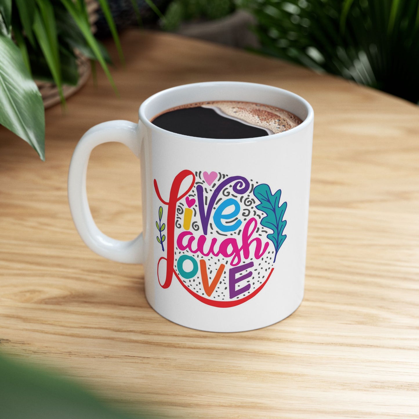Wellness Mug - Live Laugh Love Circle