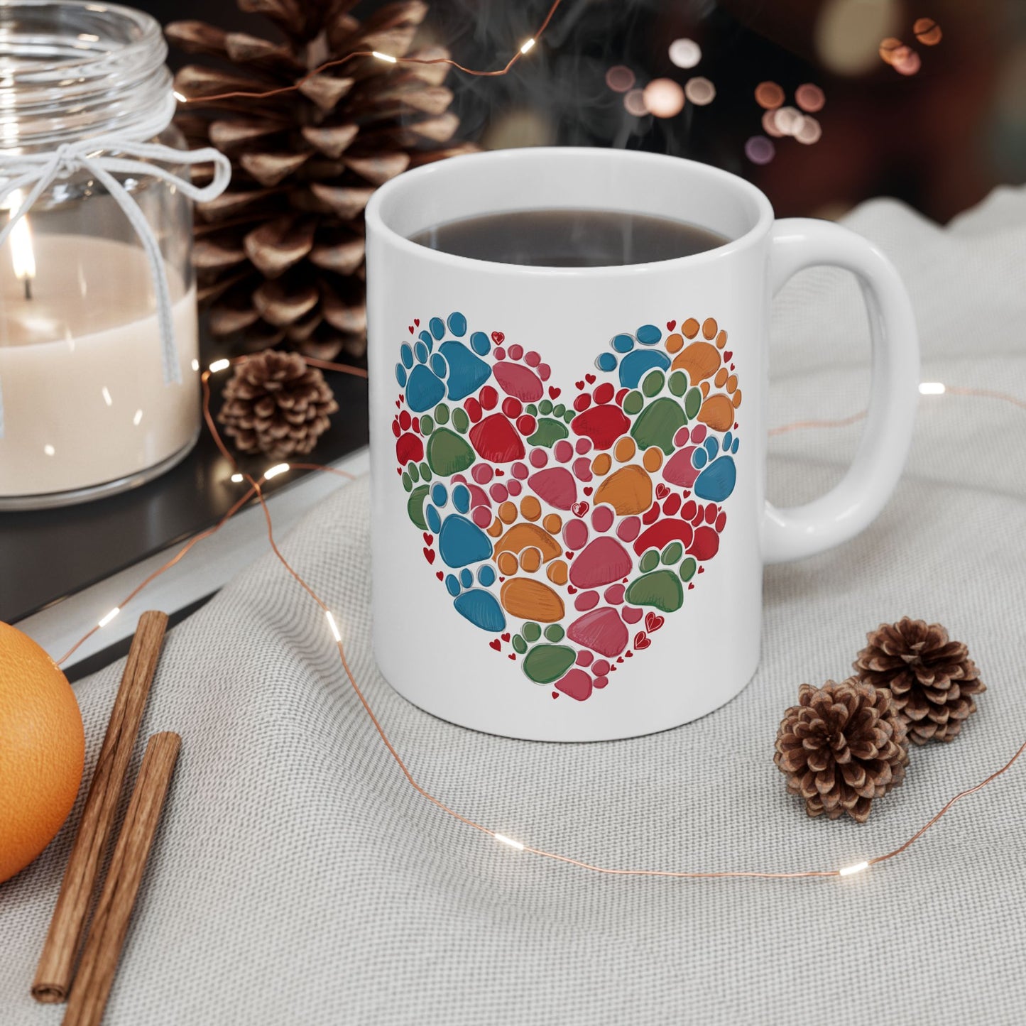 Animal Mug - Dog Paws Heart