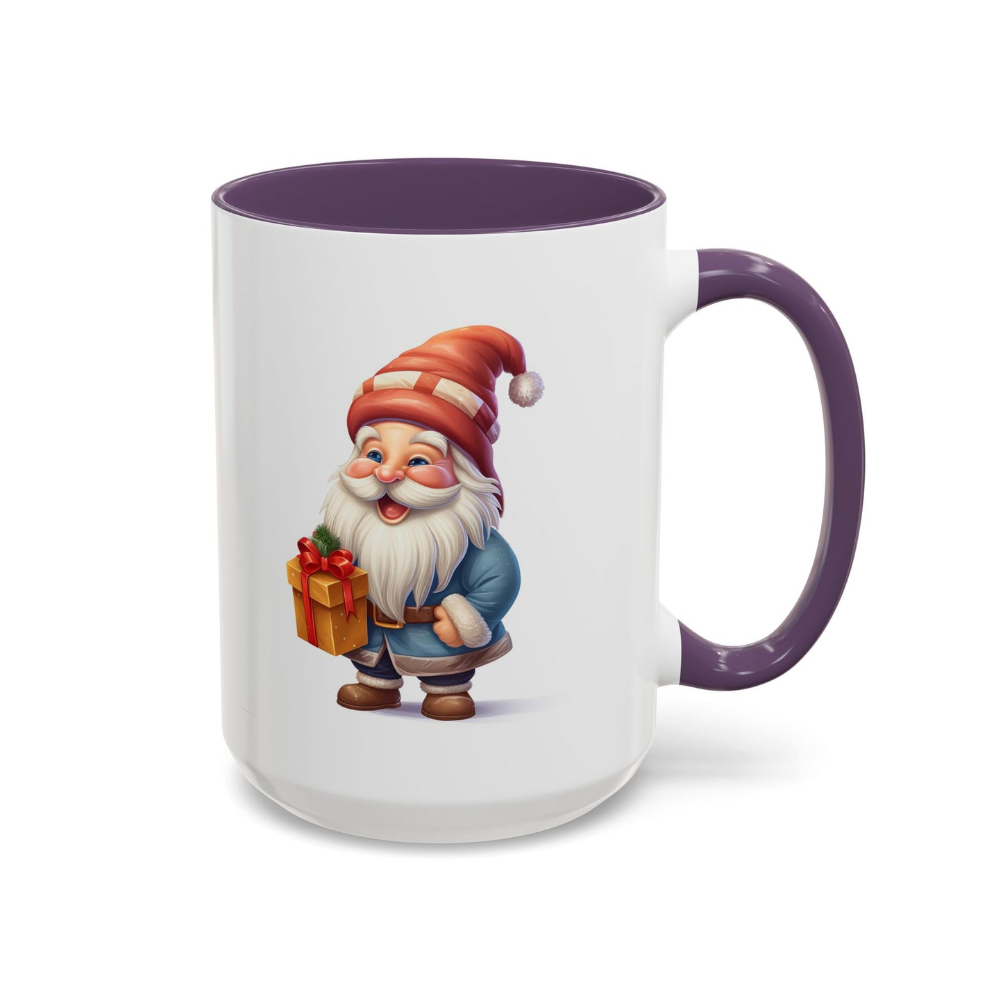 Christmas Mug - Old Gnome with Present