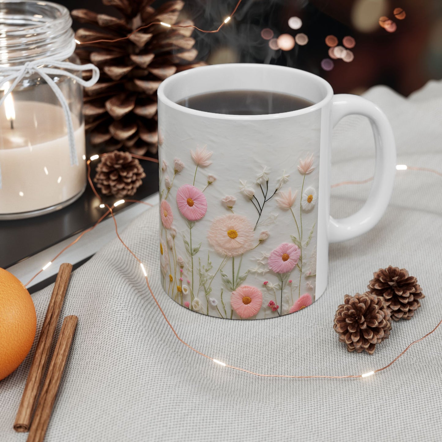 Artistic Mug - Felted Flowers 5