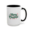 Christmas Mug - Merry Christmas Green Text Ornaments Candy Canes