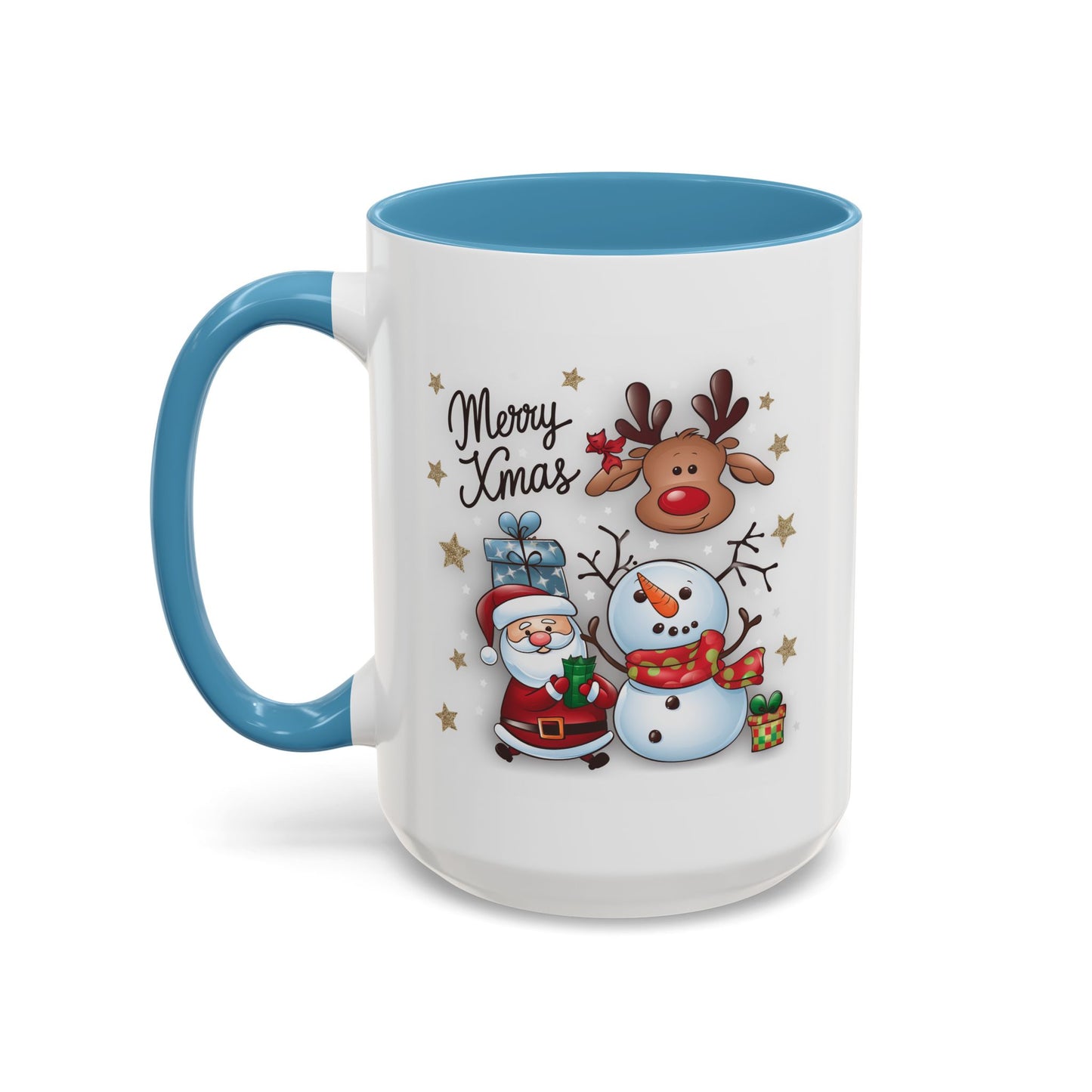 Christmas Mug - Merry Xmas Santa Snowman Reindeer