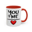 Anniversary Mug - You and Me Red Heart