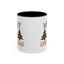 Christmas Mug - Merry Christmas Green & Red Text Decorative Trees