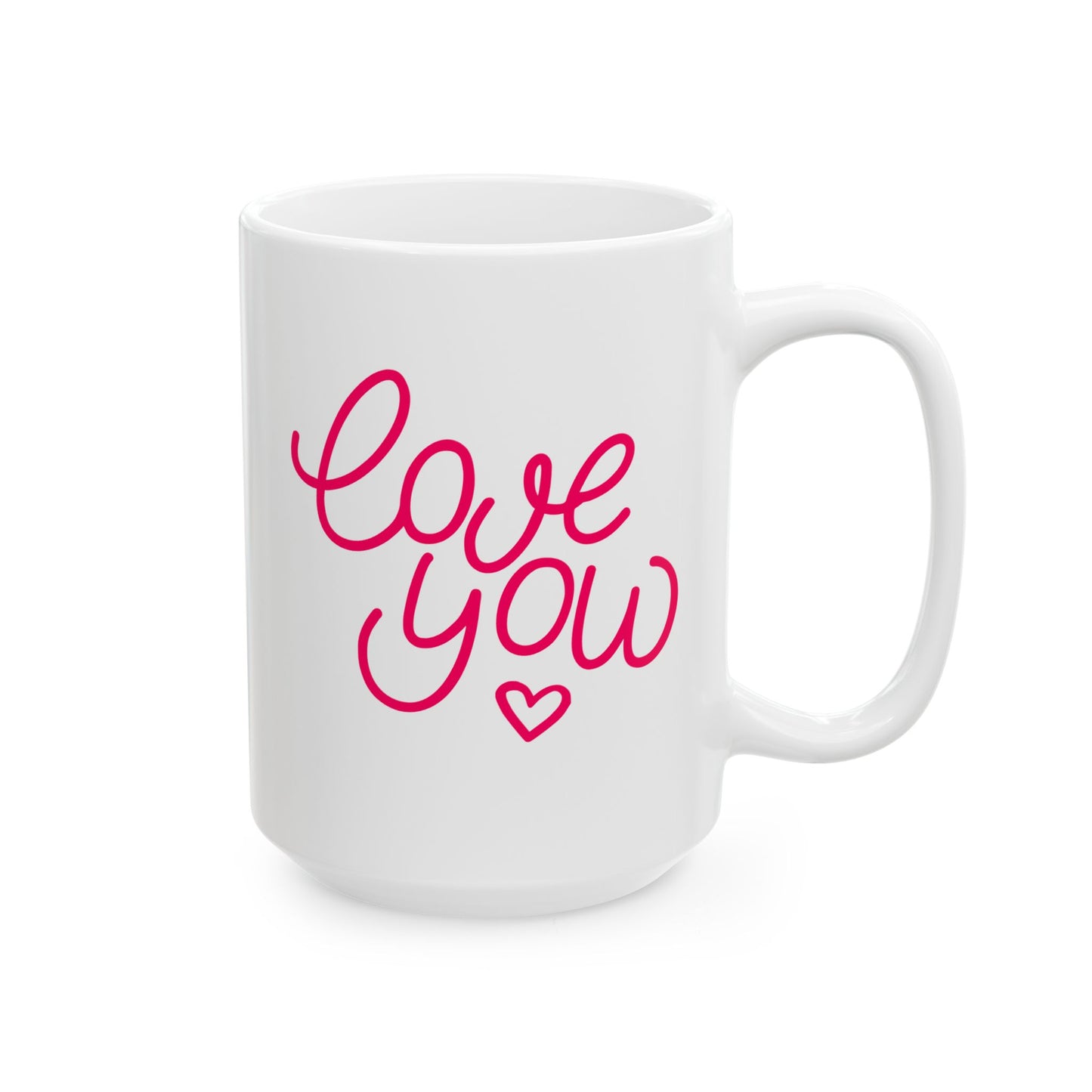 Valentine's Day Mug - Love You Hand Lettering