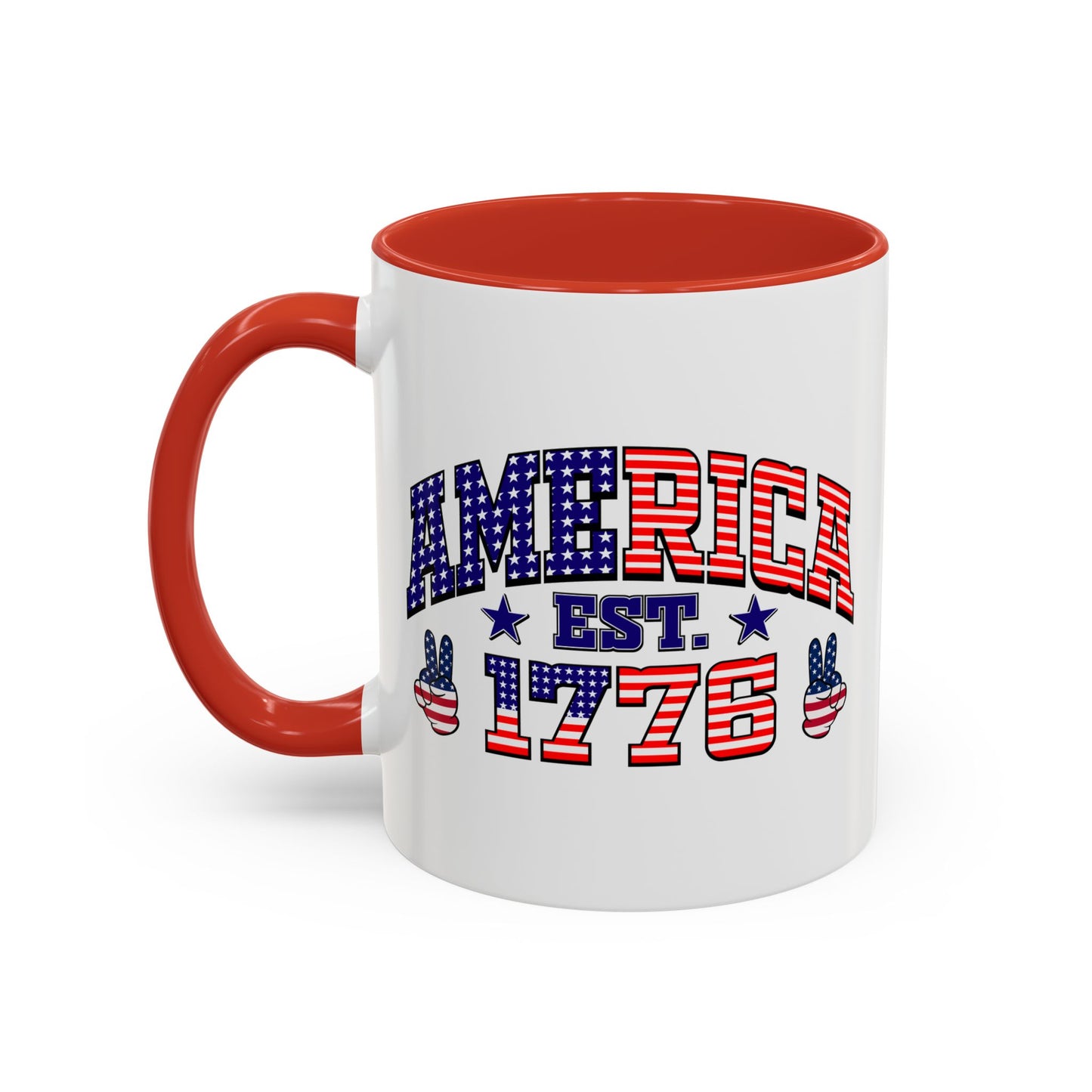 4th of July Mug - American Est 1776 Patriotic Flag