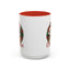Christmas Mug - Merry Christmas Red Text Cat Presents Wreath