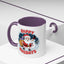 Christmas Mug - Happy Holidays Red & White Text Santa Snowman