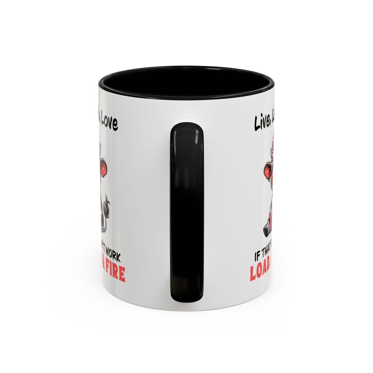 Humor Mug - Live Laugh Love Cow