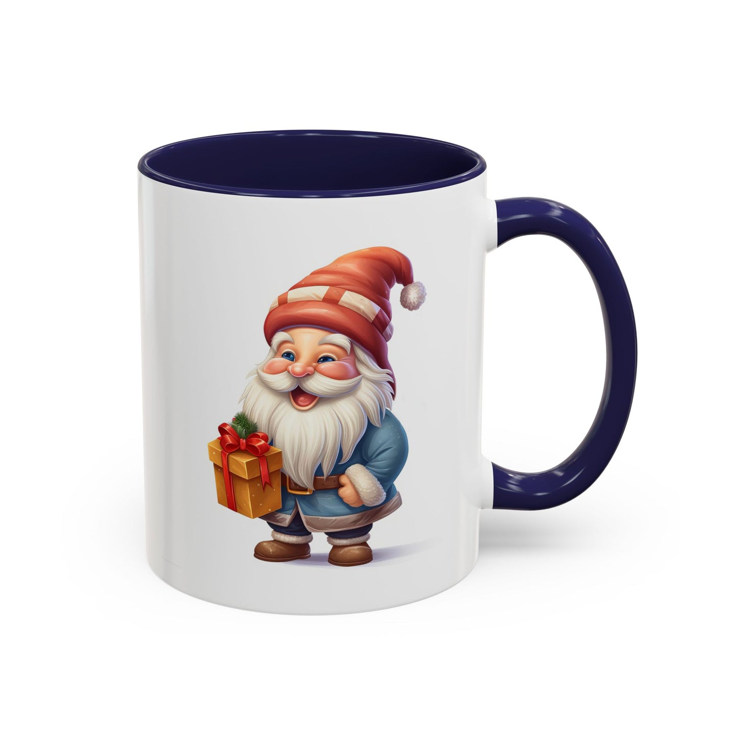 Christmas Mug - Old Gnome with Present