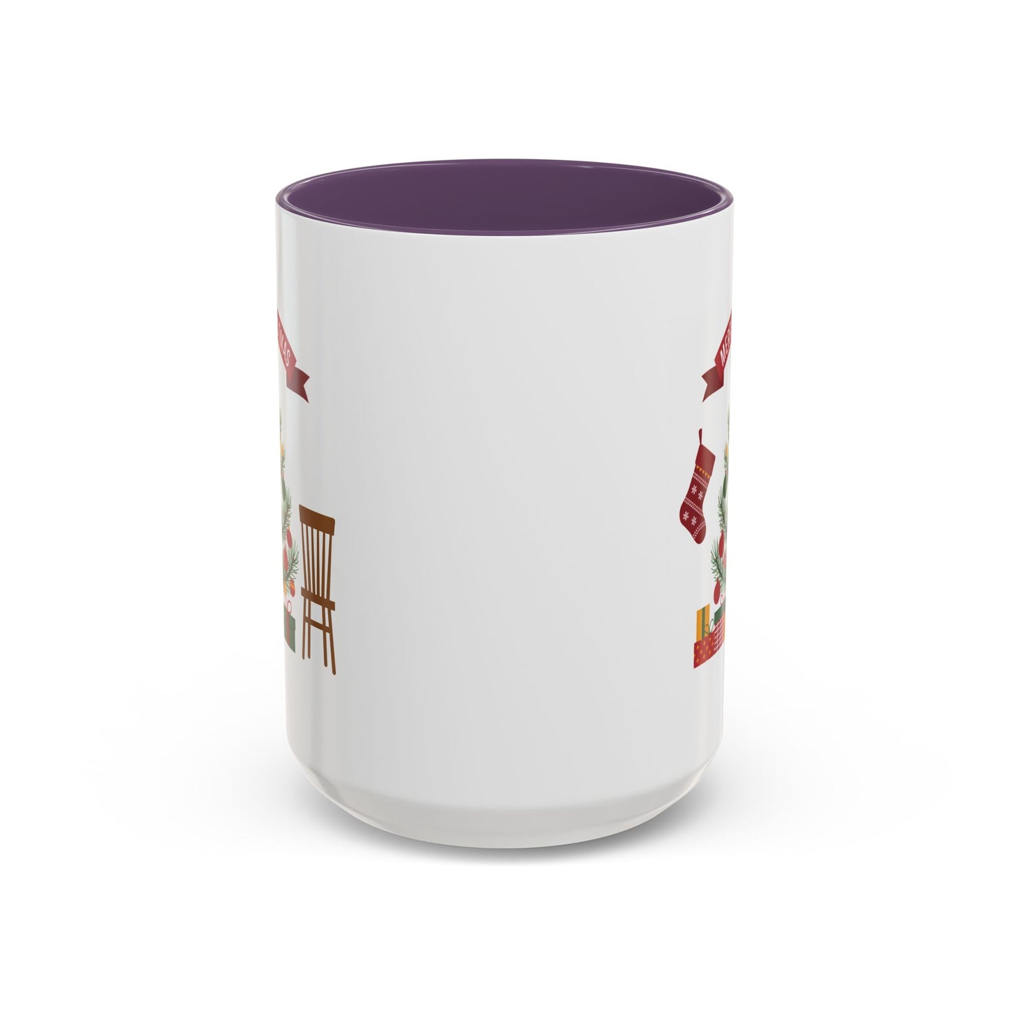 Christmas Mug - Merry Christmas Banner Tree Presents