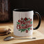 Christmas Mug - Merry Christmas Maroon Text Ornaments