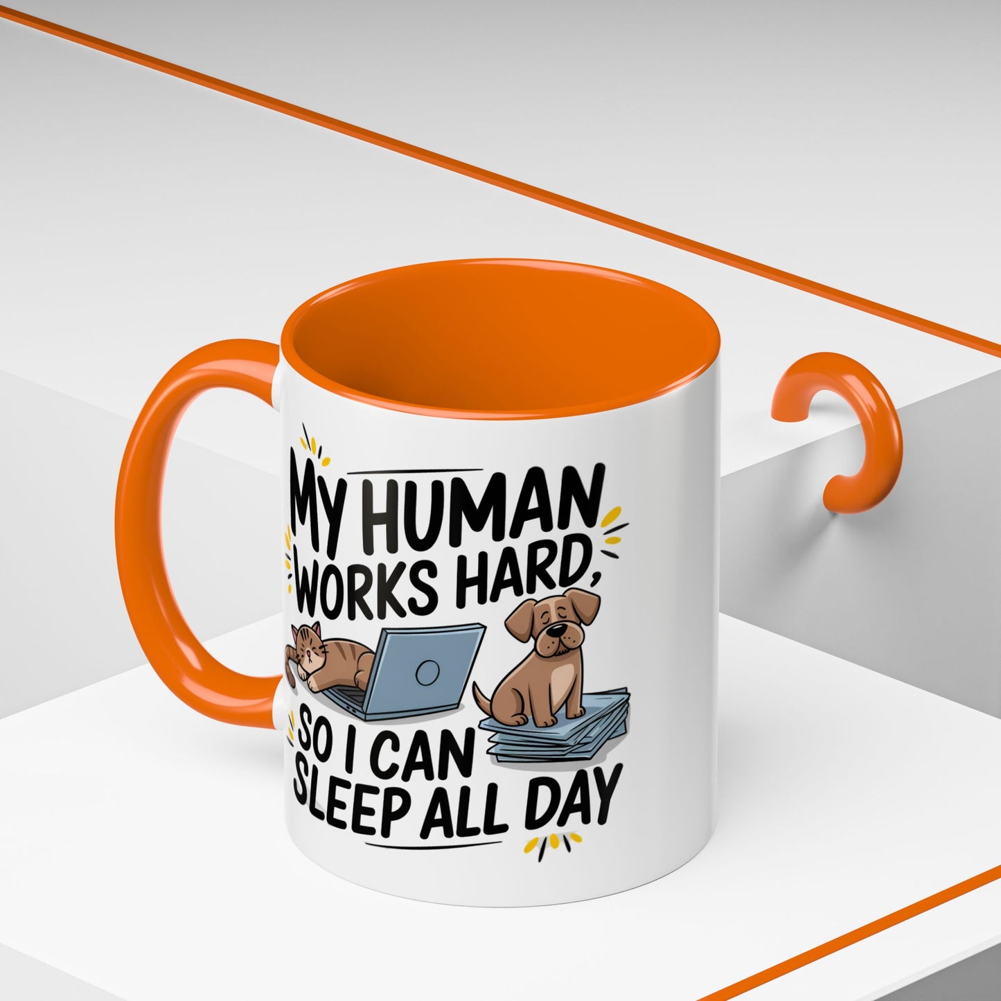 Animal Mug - My Human Works Hard
