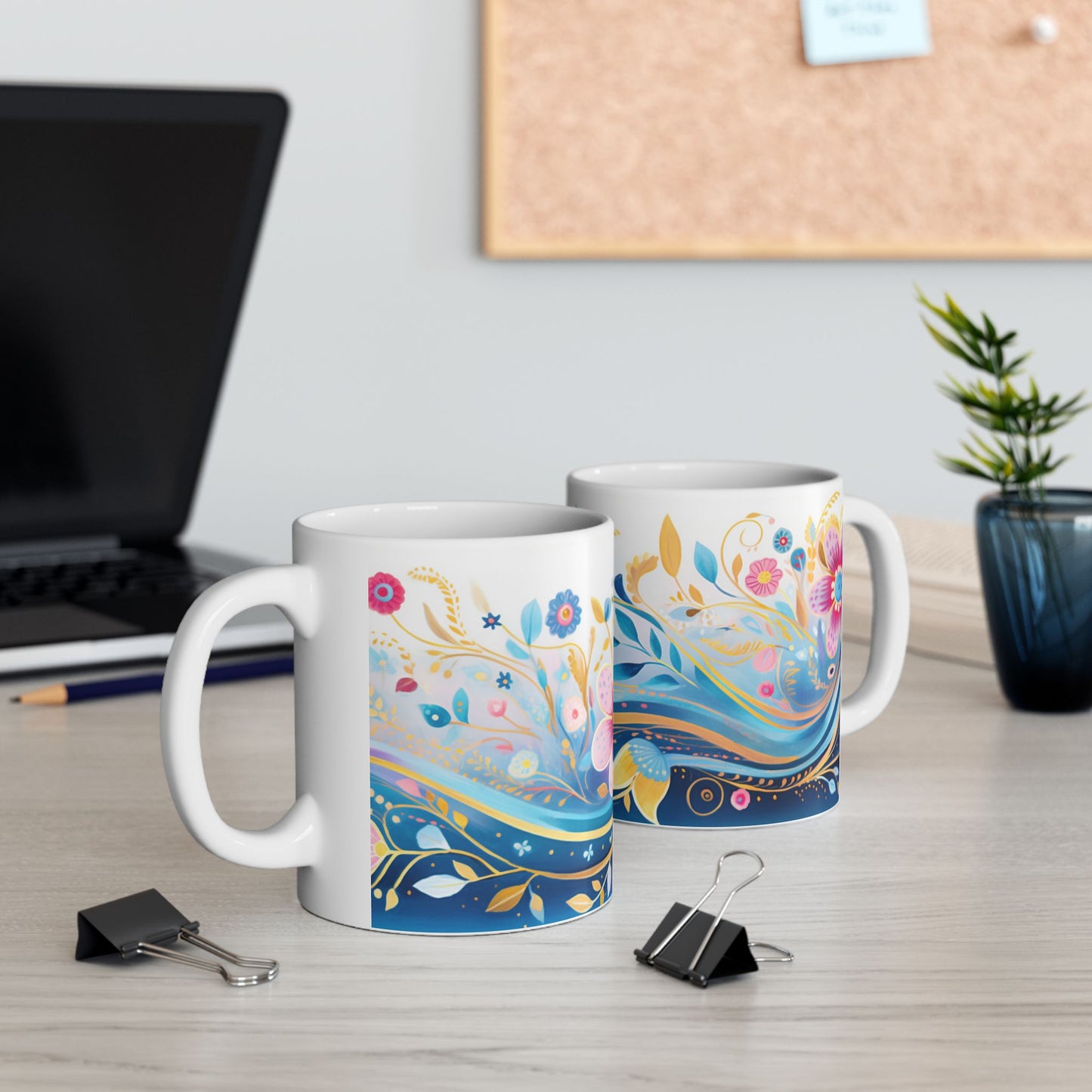 Artistic Mug - Flowing Flowers