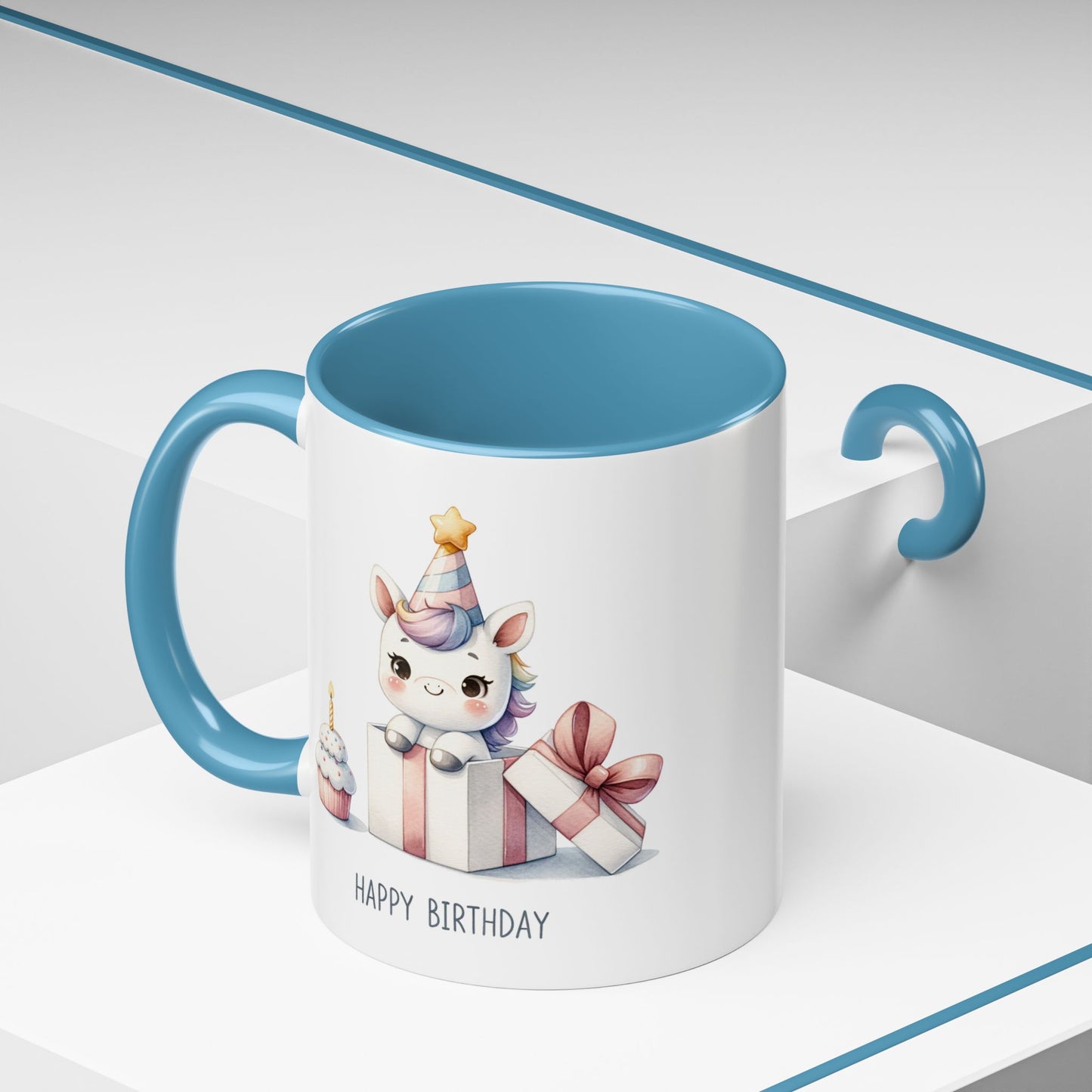 Birthday Mug - Unicorn With Present