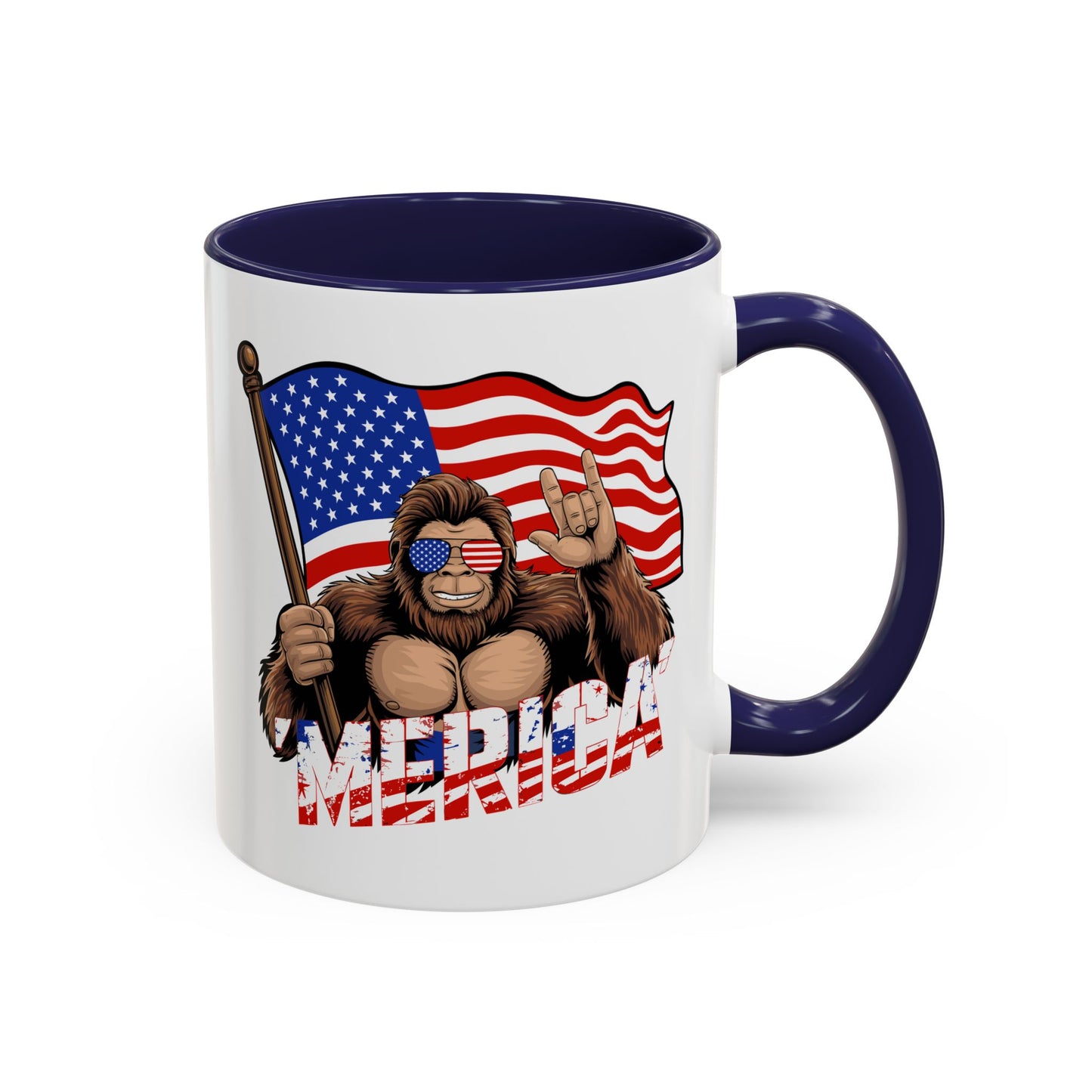 4th of July Mug - Bigfoot USA Flag