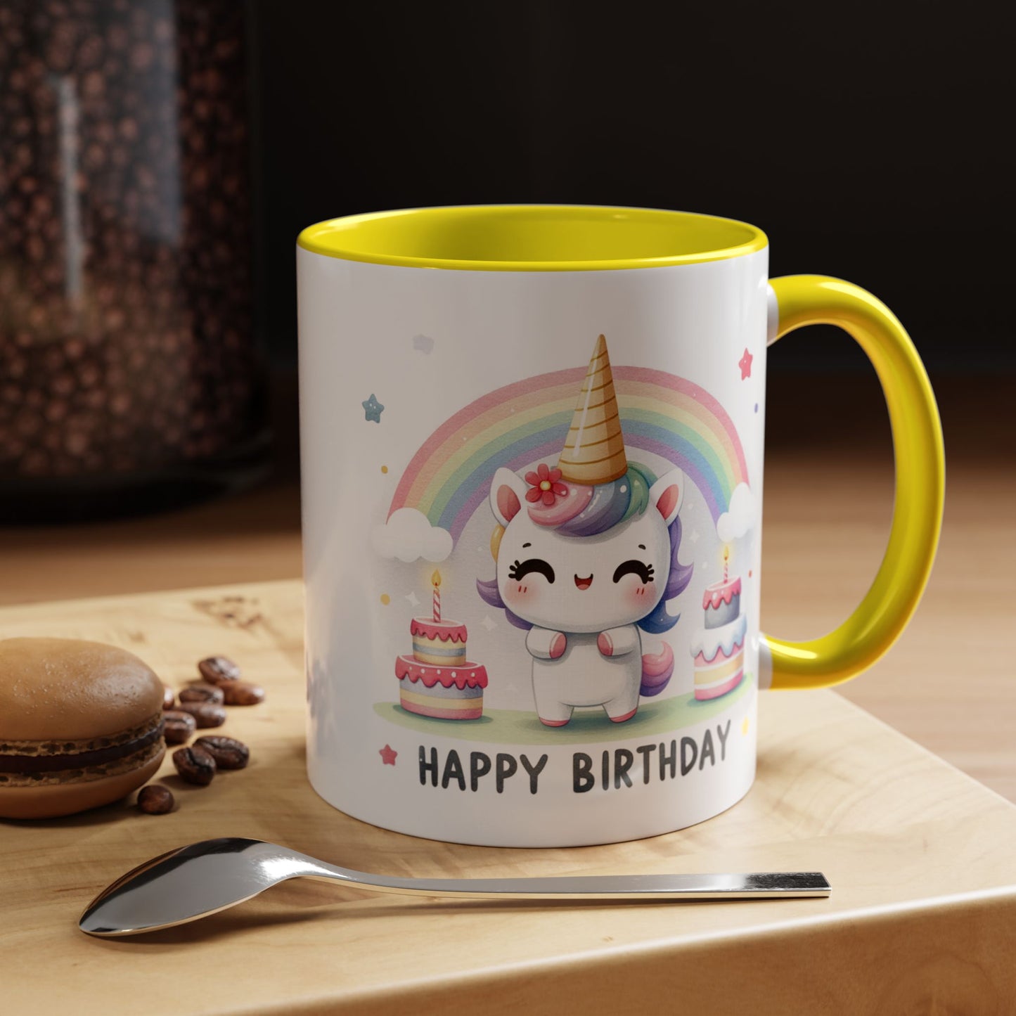 Birthday Mug -  Unicorn With Cakes