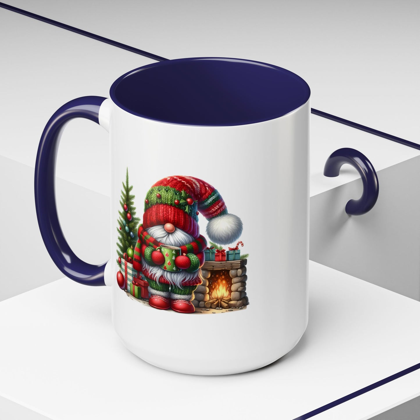 Christmas Mug - Gnome Fireplace