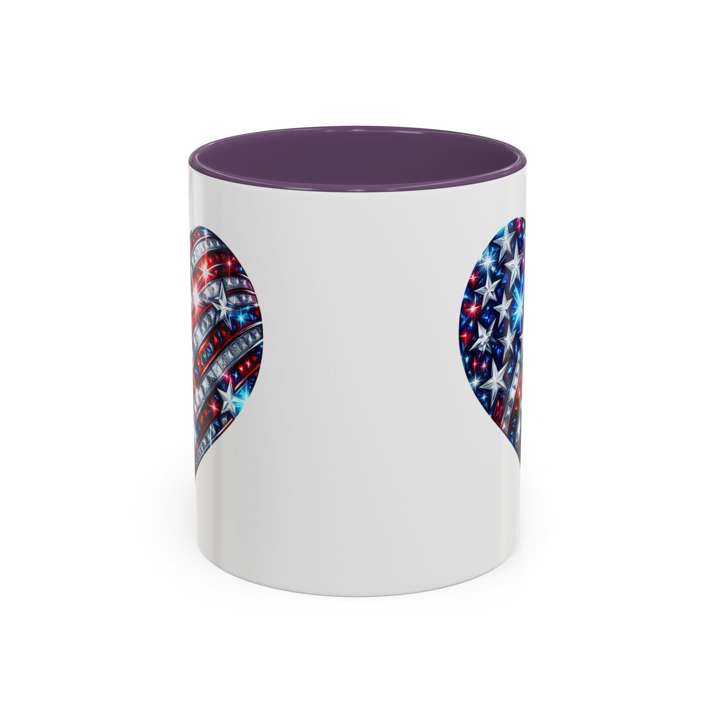 4th of July Mug - USA Sparkle Heart