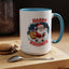 Christmas Mug - Happy Holidays Red & White Text Santa Snowman