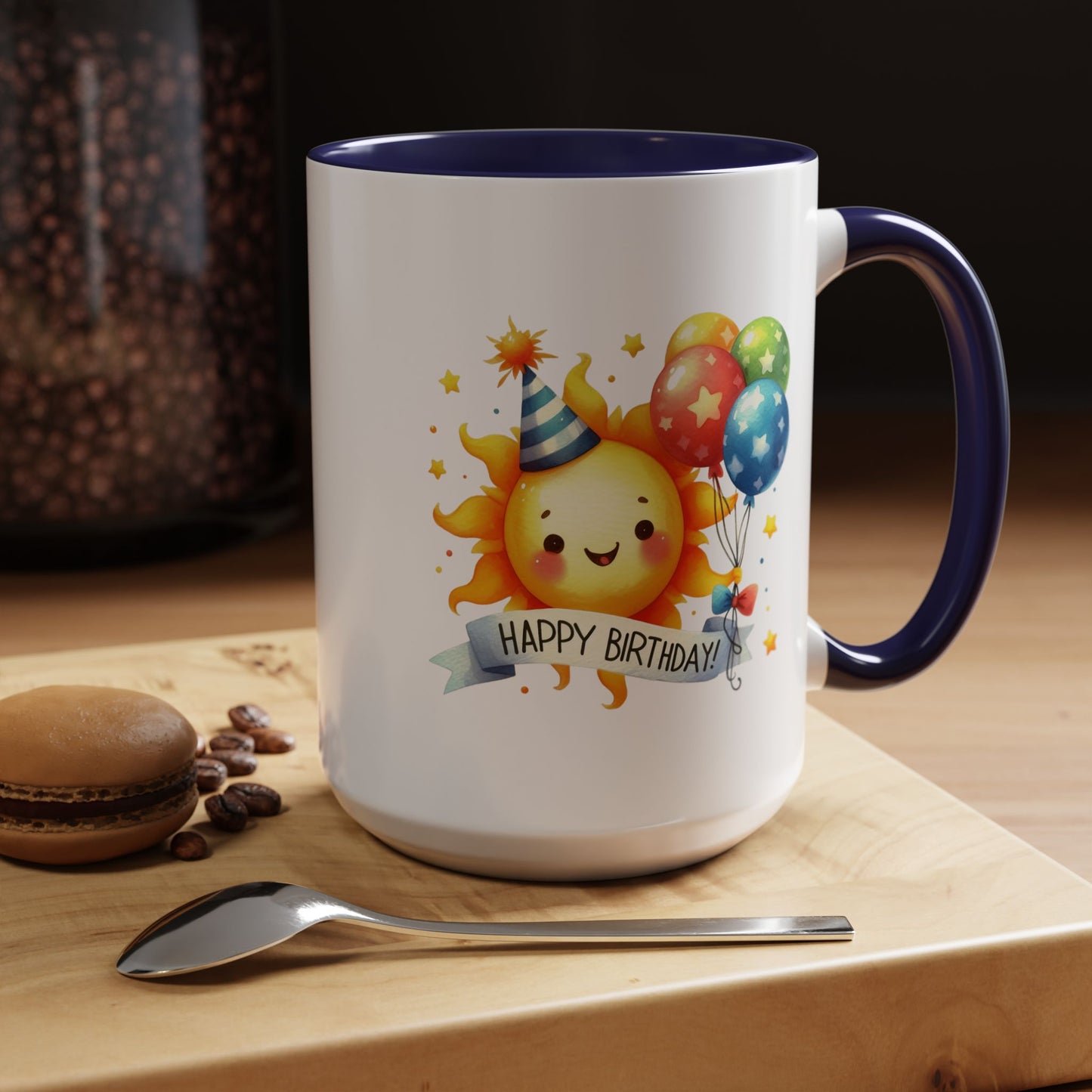 Birthday Mug - Happy Birthday Sun & Balloons