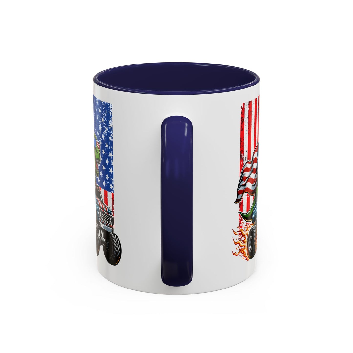 4th of July Mug - T Rex Riding Monster Truck