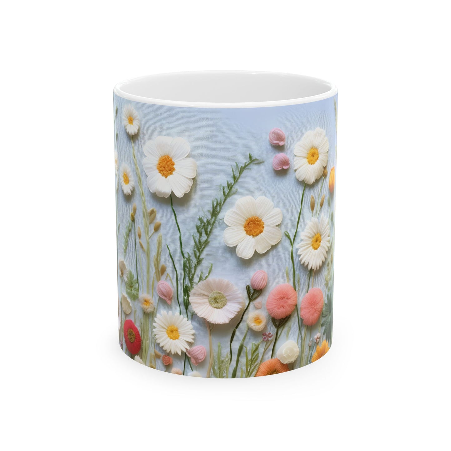 Artistic Mug - Felted Flowers 3
