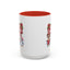 Christmas Mug - Merry Christmas White Text Reindeer Snowmen Penguin