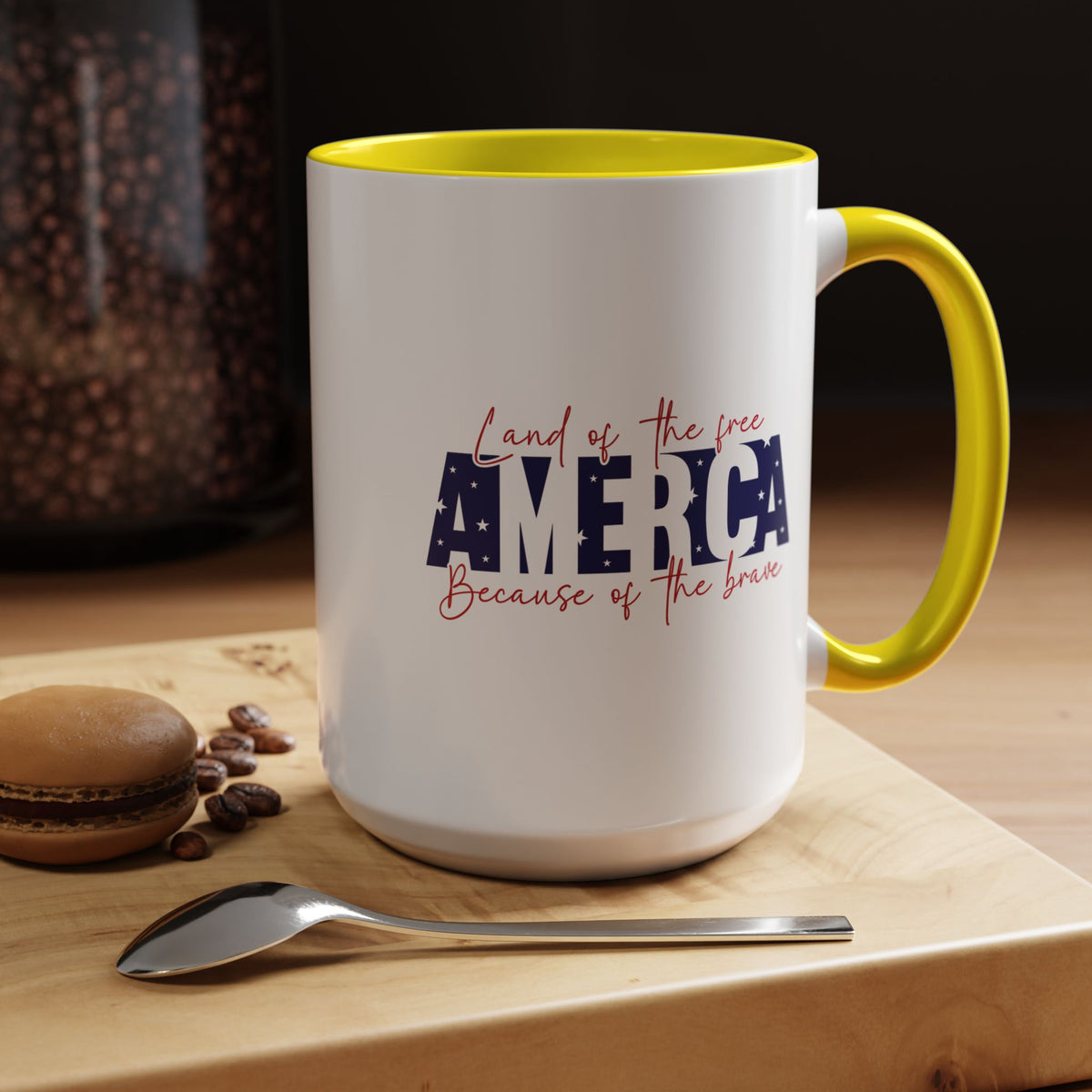 4th of July Mug - American Land of the Free Stars