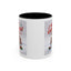 Christmas Mug - Merry Christmas Red Text Puppy Green Top