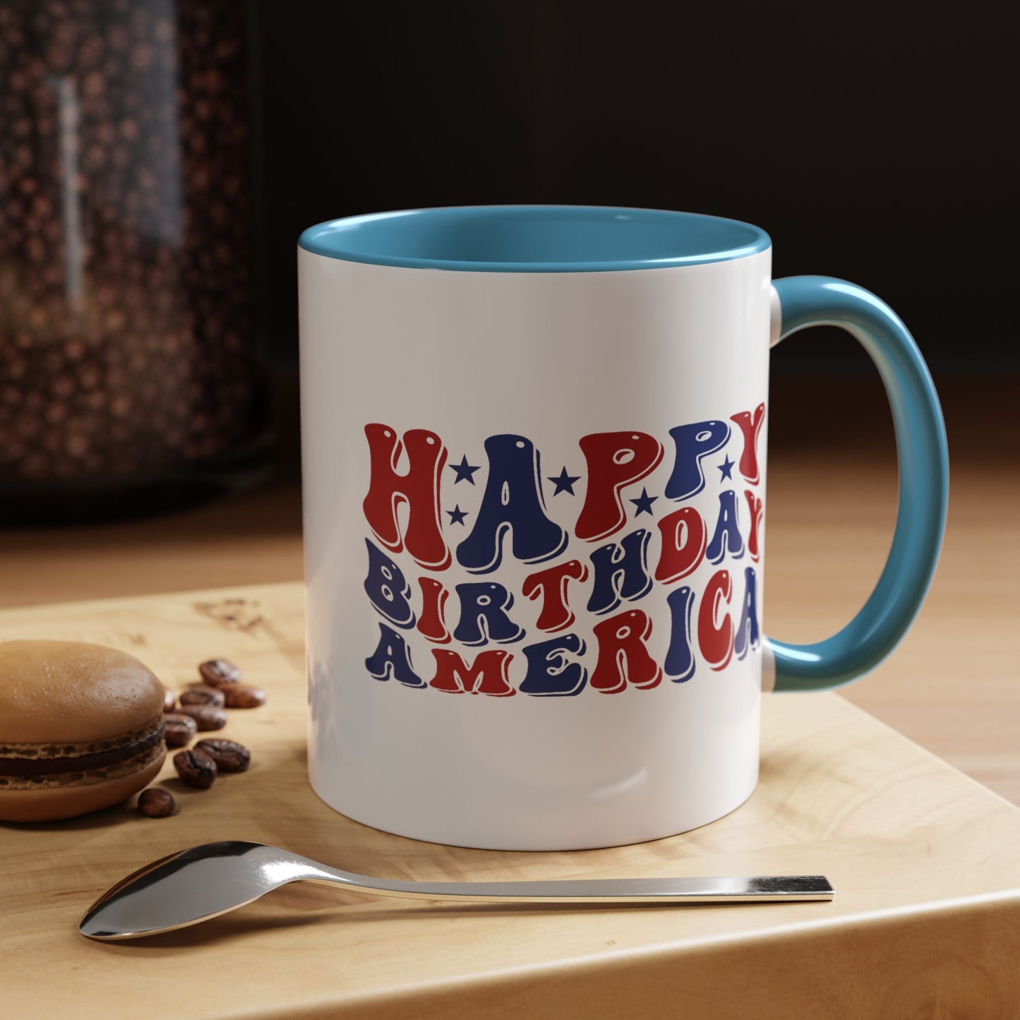 4th of July Mug - Happy Birthday America Retro