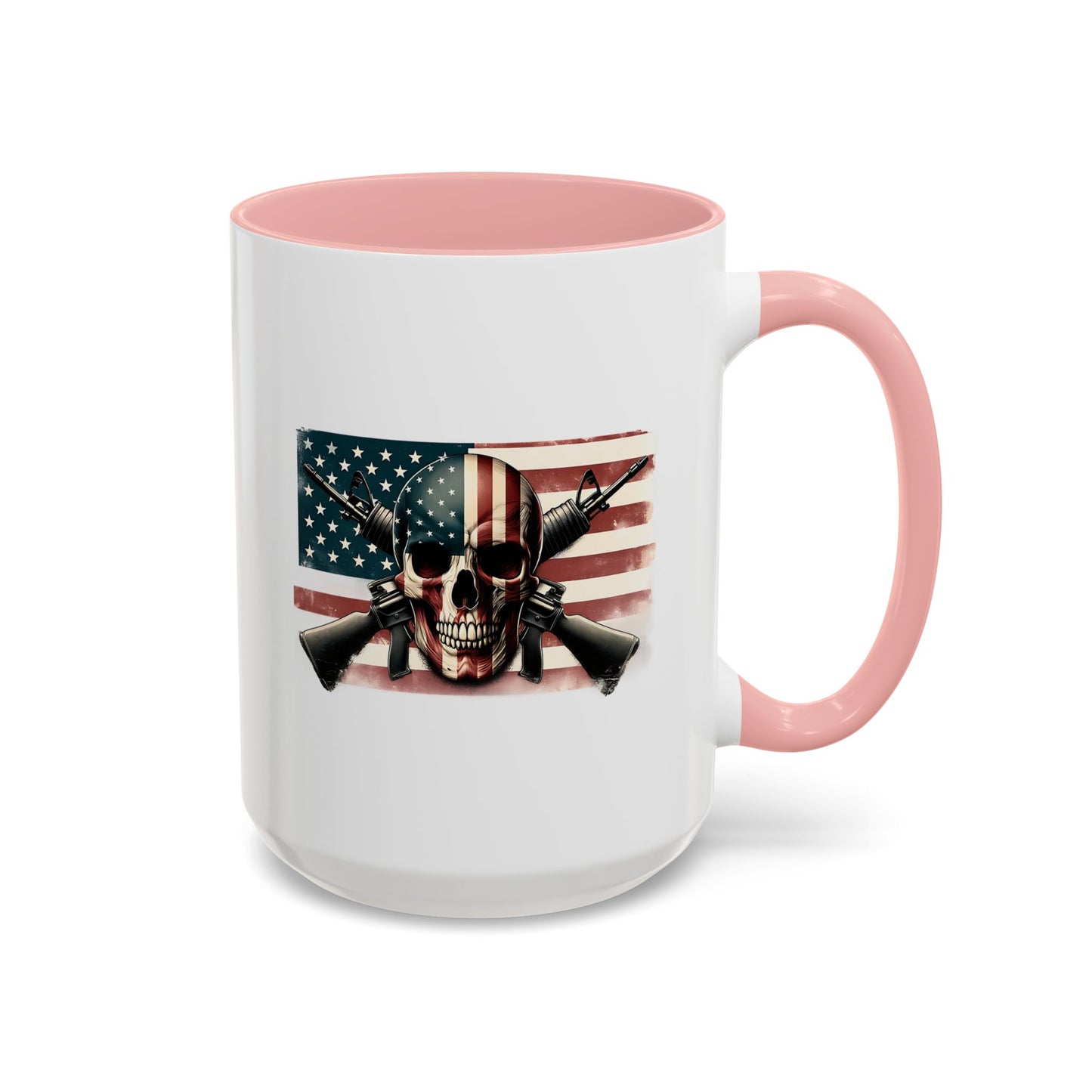 4th of July Mug - Skull Guns Flag