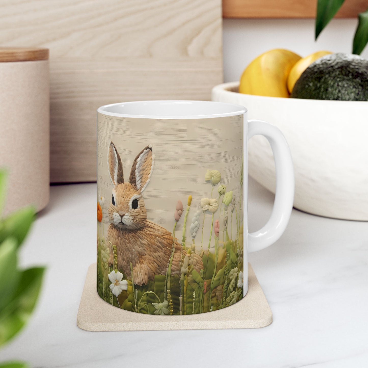 Artistic Mug - Felted Bunnies 3