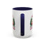 Christmas Mug - Merry Christmas Maroon Text Camper Trees