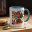 Christmas Mug - Happy Holidays Red Text Reindeer Santa Snowman Presents