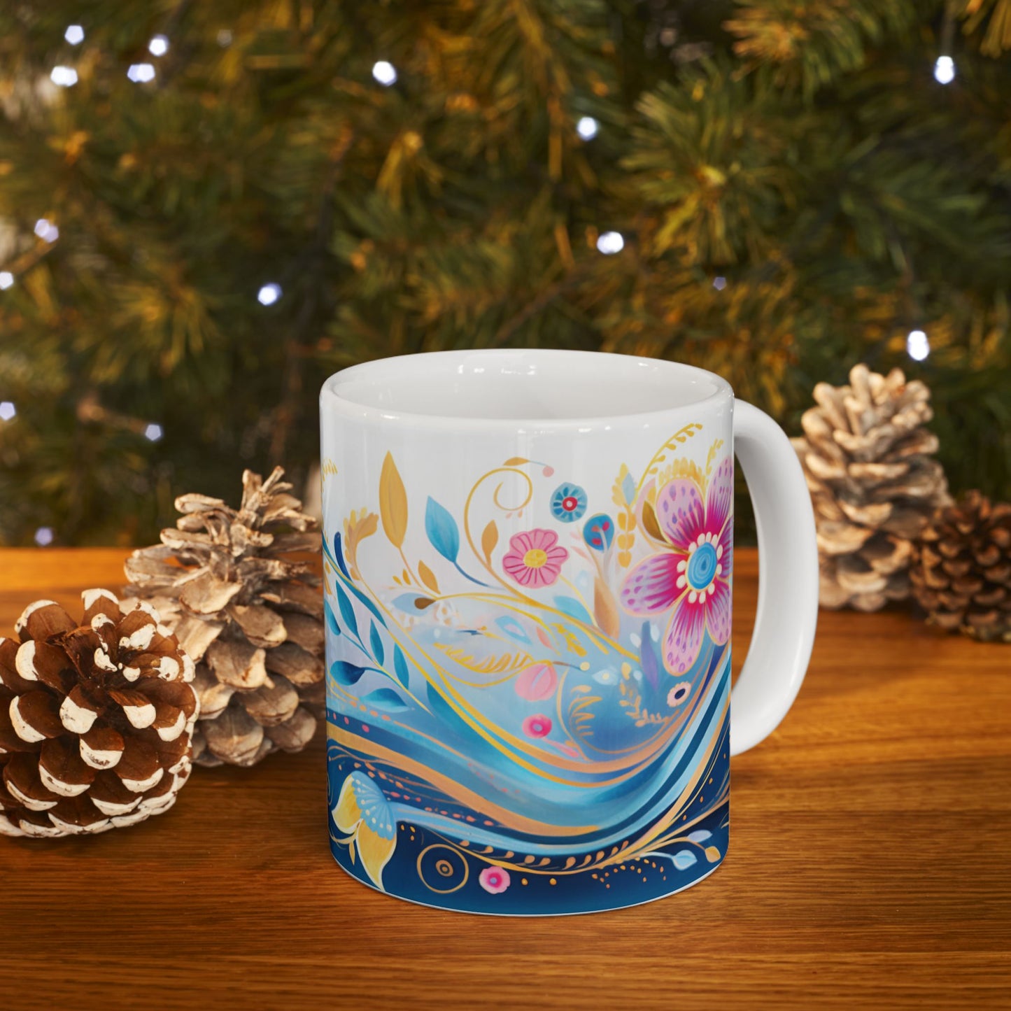 Artistic Mug - Flowing Flowers