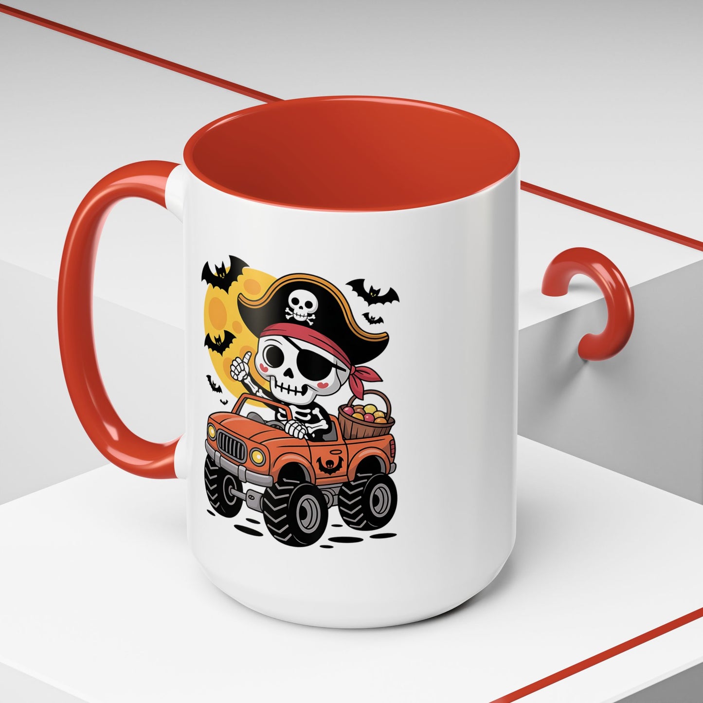 Halloween Mug - Driving Skeleton Pirate