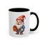 Christmas Mug - Old Gnome with Present