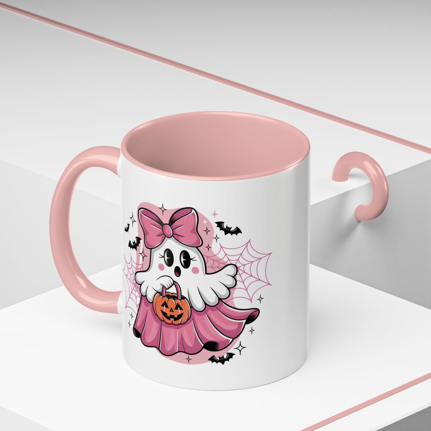 Halloween Mug - Ghost With Pink Bow