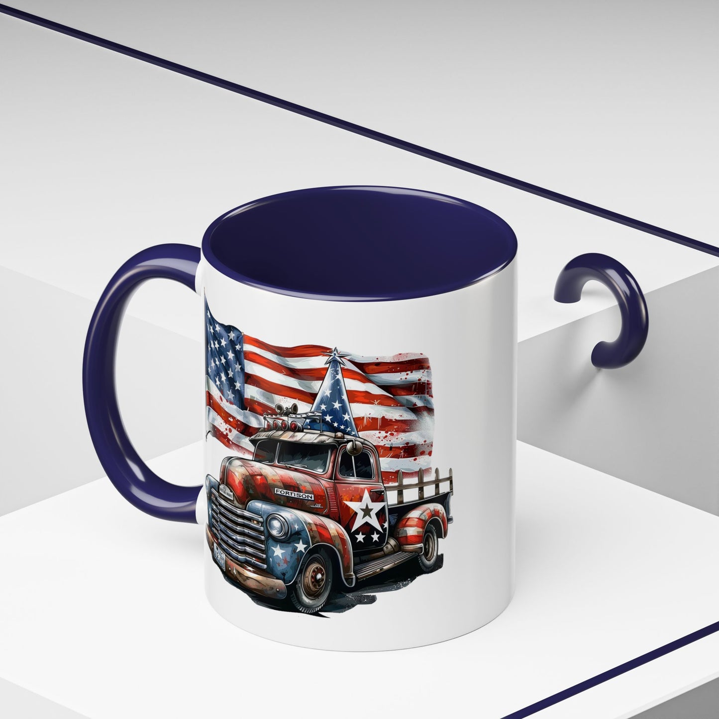 4th of July - Old Truck and Flag