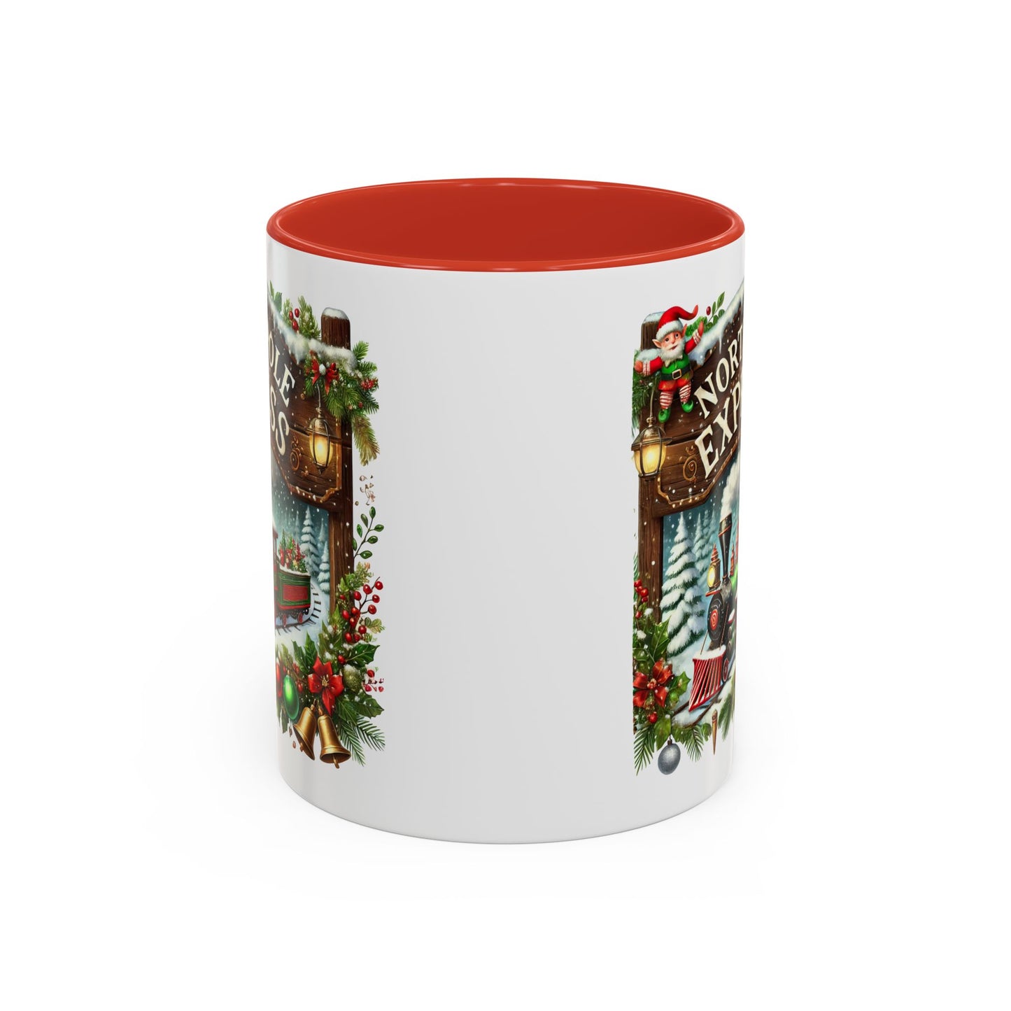 Christmas Mug - North Pole Express Steam Locomotive Ornaments