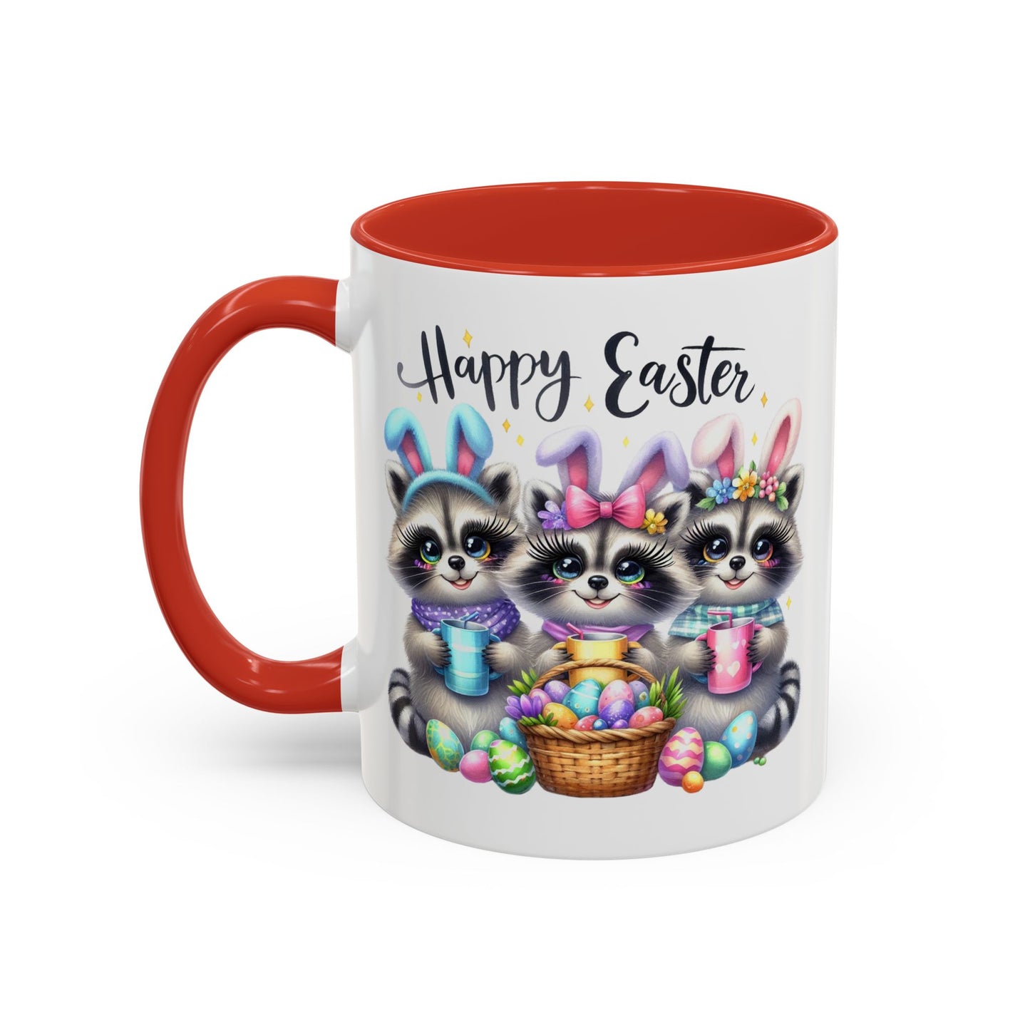 Easter Mug - Happy Easter Racoons