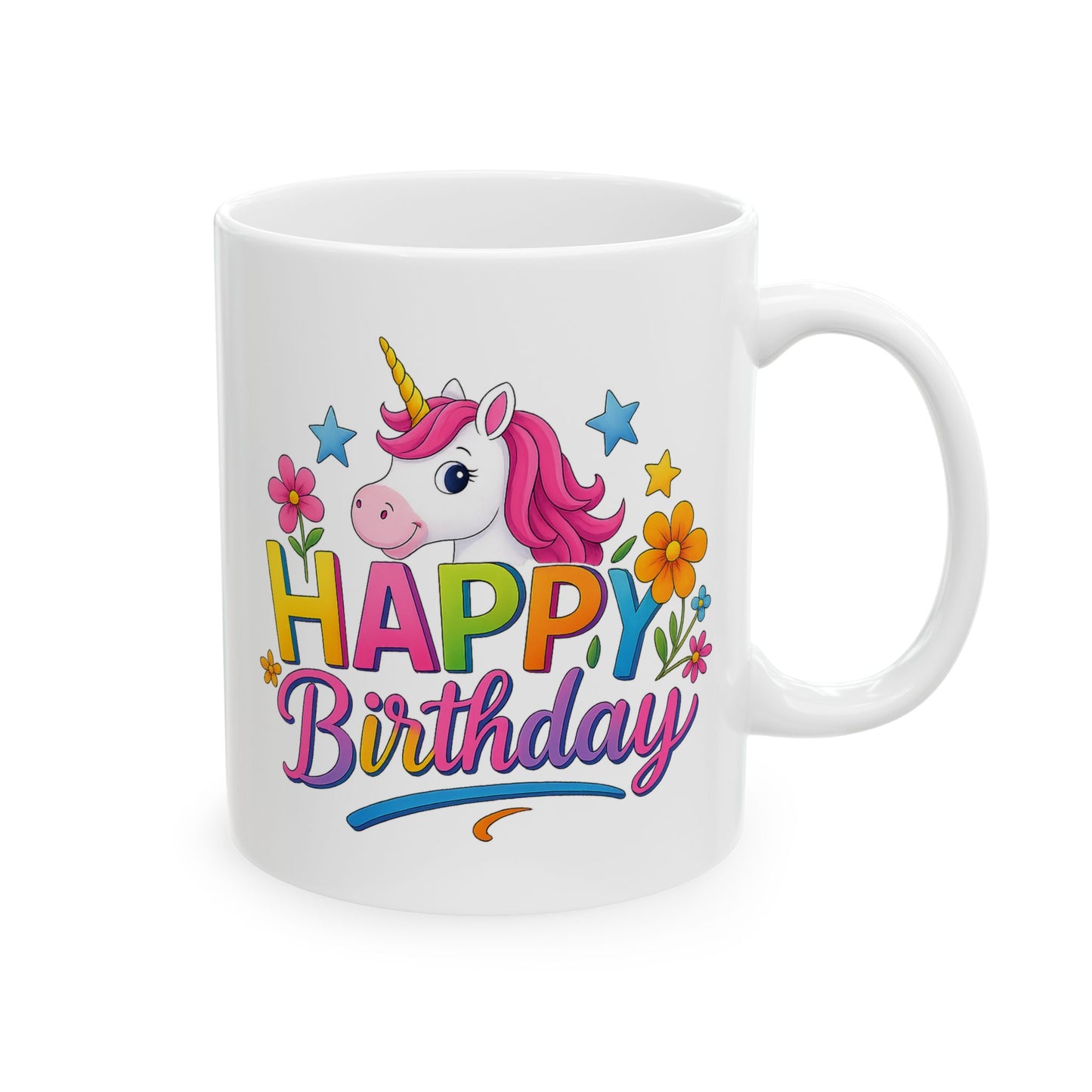 Birthday Mug - Happy Birthday Unicorn Clipart