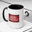 Christmas Mug - Merry Christmas Cream Text Maroon Background