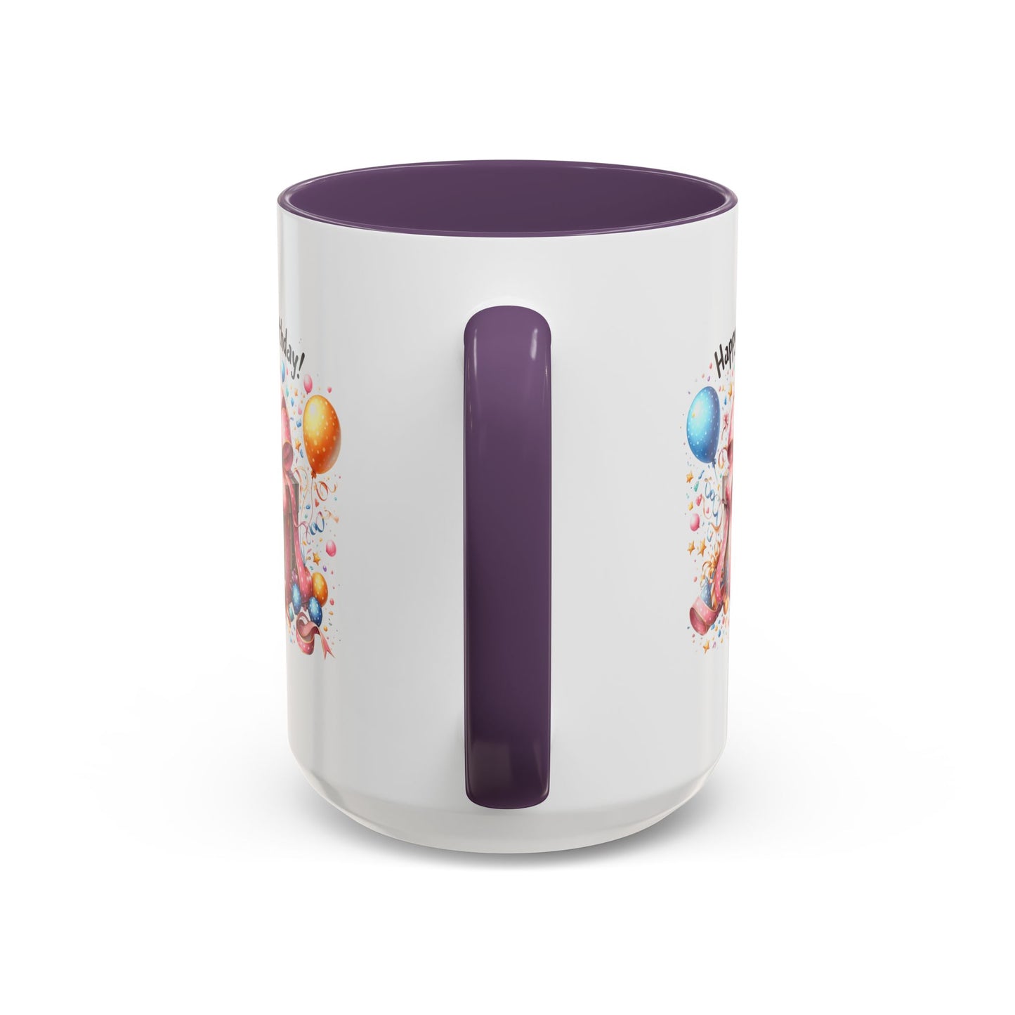 Birthday Mug - Happy Birthday Pink Ribbon Present